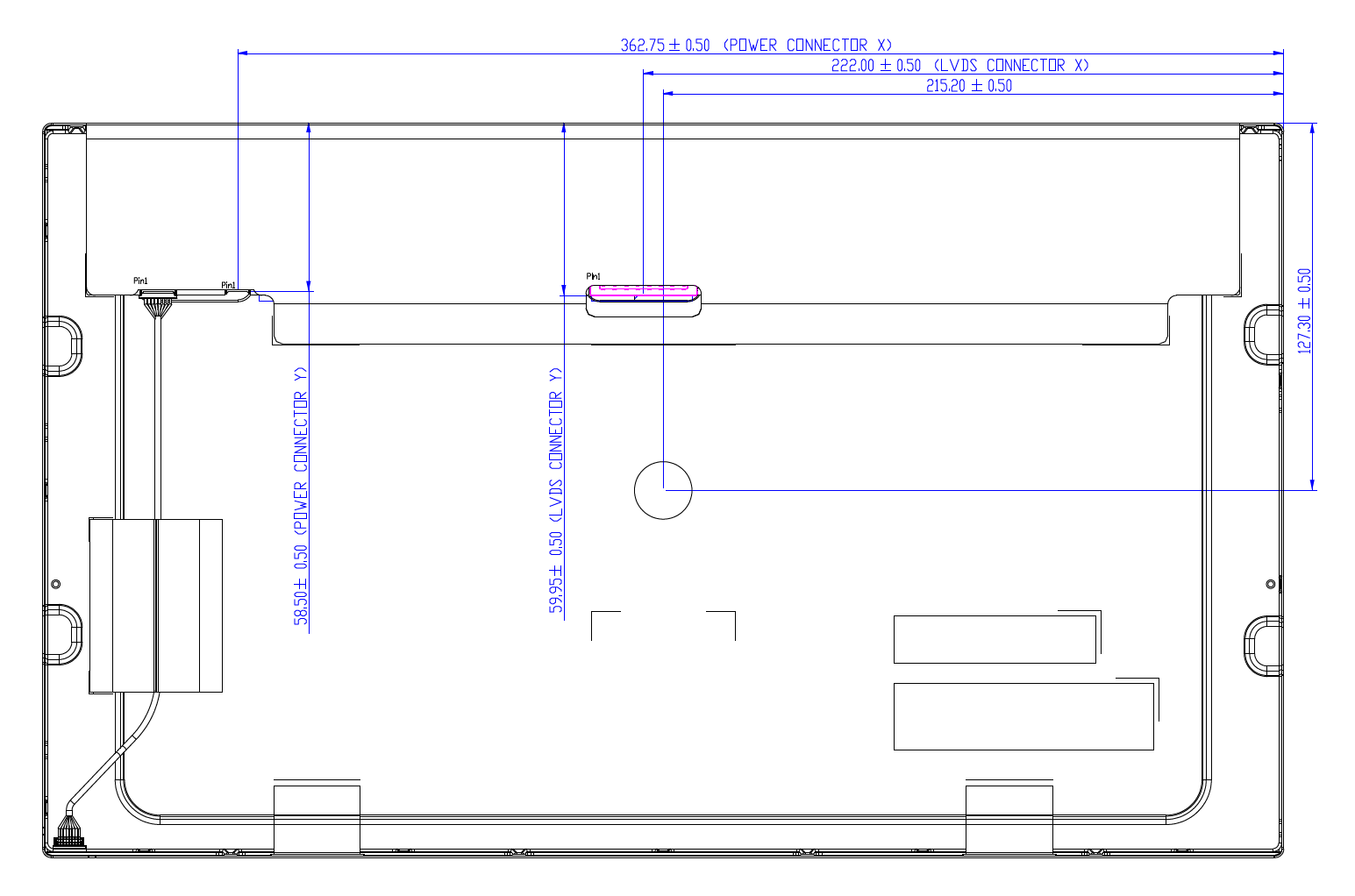 18.5 inch 1920x1080 Pixel with Dual LVDS Inteface 350 Luminance Display