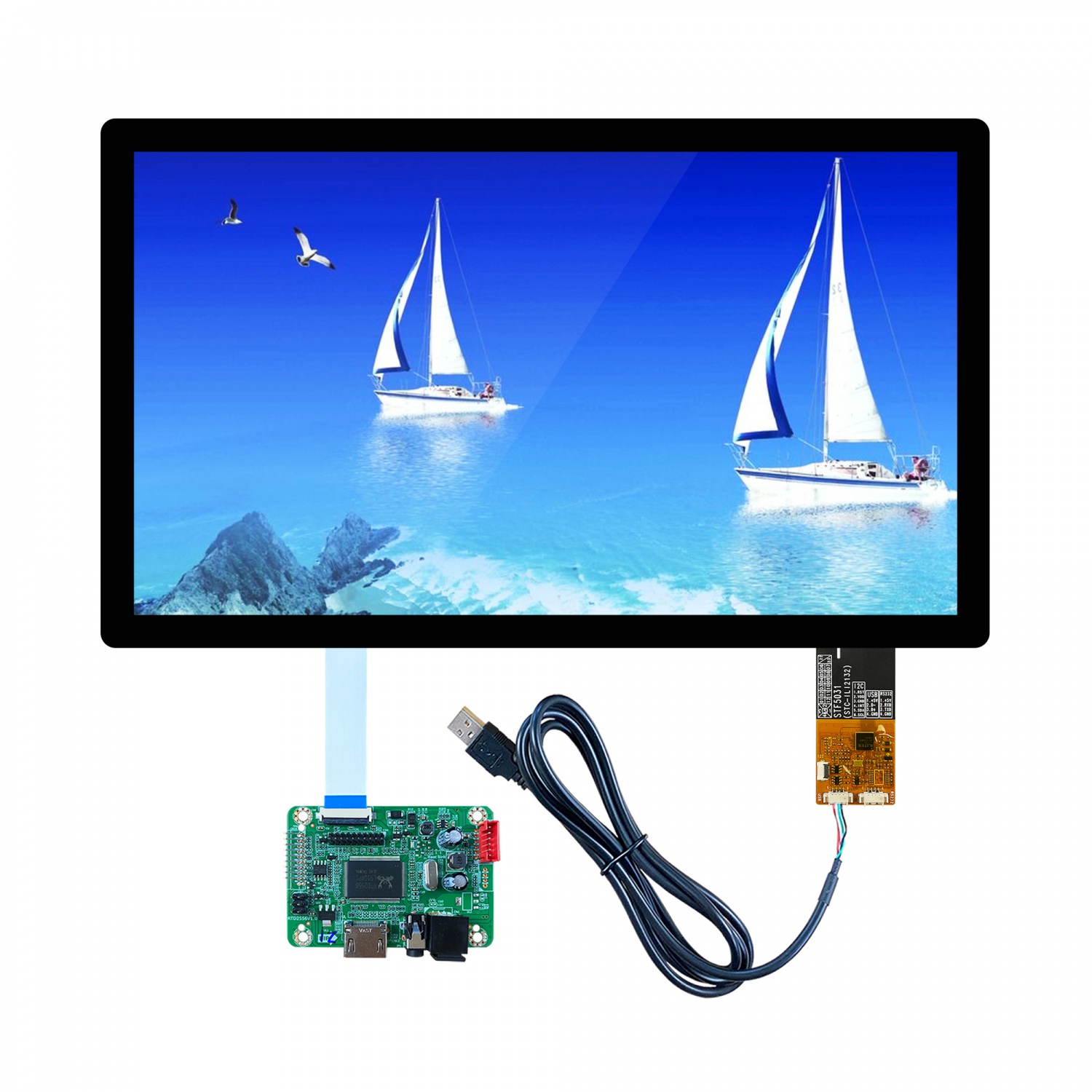 13.3" LCD Model G63 with fully bonded touch panel, FHD 1920×1080